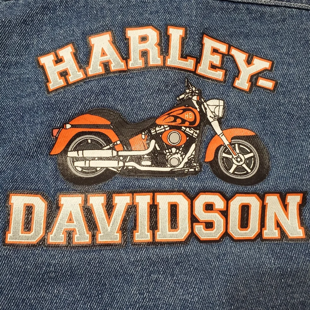 Vintage Harley Davidson Toddler Denim Jean Jacket Size 4/5